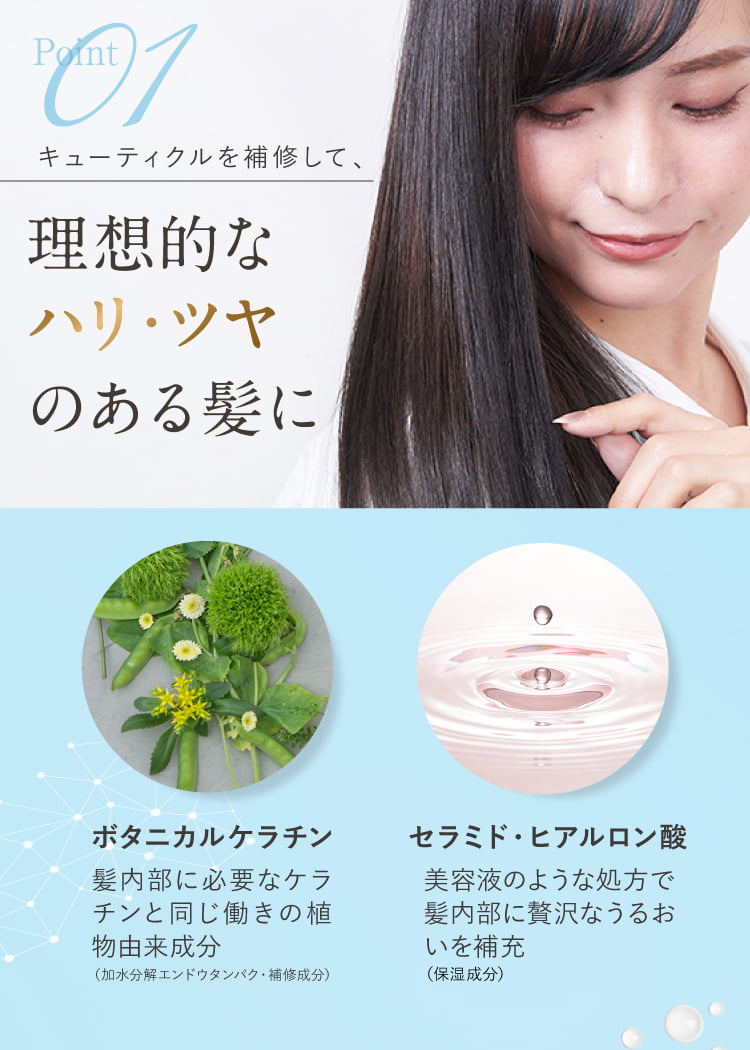 ハリツヤのある髪に